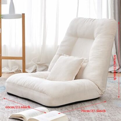 GIZNXBA Floor Chair With 5-Position Back Support, Indoor Adjustable Floor Chair, Folding Floor Gaming Chair Adults Sofa Chair With Backrest, Perfect For Living Room, Bedroom - Image 3