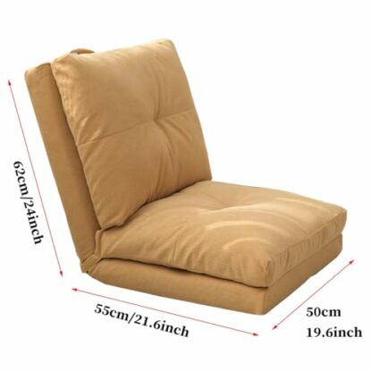 GIZNXBA Floor Chair With Back Support, Folding Floor Gaming Chair, Adjustable Lazy Sofa Living Room For Adults & Kids, One Seater Sofa, Perfect For Reading Gaming Meditating - Image 3
