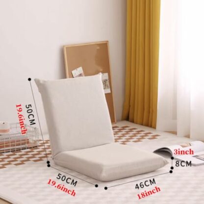 GIZNXBA Floor Chair With Back Support, Folding Gaming Chair With 5 Adjustable Positions, Lazy Sofa Lounge For Playing Reading Meditating Room Recliner For Adults, Kids - Image 3