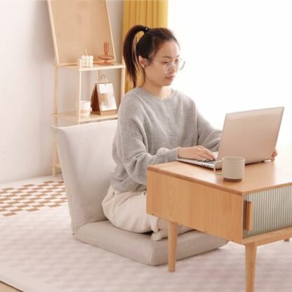 GIZNXBA Floor Chair With Back Support, Folding Gaming Chair With 5 Adjustable Positions, Lazy Sofa Lounge For Playing Reading Meditating Room Recliner For Adults, Kids - Image 4