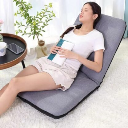 GIZNXBA Floor Chair With Back Support For Adults, Padded Japanese Floor Chair With 5 Adjustable Position, Technical Cloth Folding Floor Gaming Chair For Reading, Watching & Yoga - Image 3