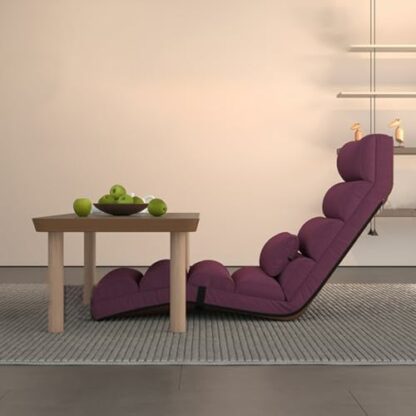 GIZNXBA Floor Chairs For Adults, Adjustable 5-Position Floor Lounger With Padded & Pillow, Folding Lazy Sofa Chair For Gaming, Sleeping, Chaise Lounge Indoor For Living Room - Image 4