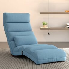 GIZNXBA Floor Chairs For Adults, Adjustable 5-Position Floor Lounger With Padded & Pillow, Folding Lazy Sofa Chair For Gaming, Sleeping, Chaise Lounge Indoor For Living Room