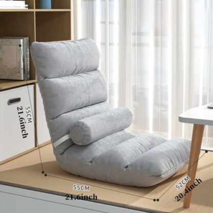 GIZNXBA Floor Chairs For Adults, Adjustable 5-Position Floor Lounger With Pillow, Folding Lazy Sofa Chair For Gaming, Sleeping, Chaise Lounge Indoor For Reading, Watching TV - Image 3