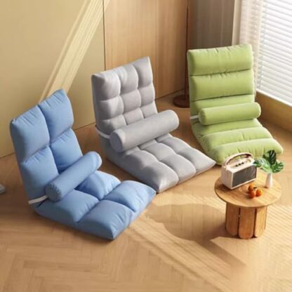 GIZNXBA Floor Chairs For Adults, Adjustable 5-Position Floor Lounger With Pillow, Folding Lazy Sofa Chair For Gaming, Sleeping, Chaise Lounge Indoor For Reading, Watching TV - Image 4