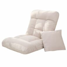 GIZNXBA Foldable Floor Lazy Sofa With Pillow, Indoor Chaise Lounger With 5 Adjustable Positions, Adjustable Back Support, Video Gaming Chair For Home, Office, Reading, Watching