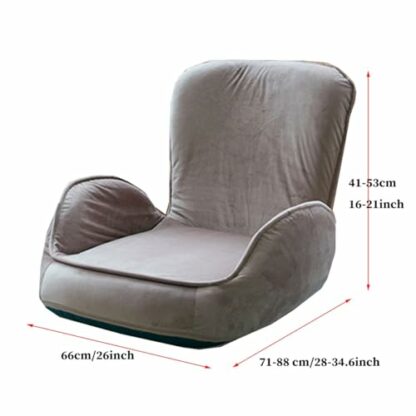 GIZNXBA Folding Floor Gaming Chair, Adjustable 7-Position Backrest, Floor Chair With Back Support And Armrests, Foldable Floor Lazy Sofa For Gaming, Meditating, Sleeping - Image 3