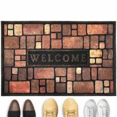 GOHOMELY Front Door Mat – 24 X 36 Welcome Mat Outdoor – Non-Slip Rubber Backing Outside Door Mats for Front Door – Doormat Outdoor Entrance for Patio, Garage – Elegant Waterproof Entry Rug for House