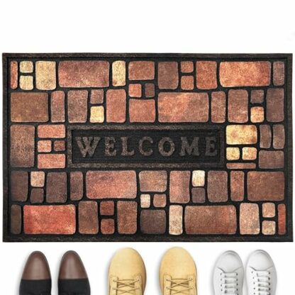 GOHOMELY Front Door Mat – 24 X 36 Welcome Mat Outdoor – Non-Slip Rubber Backing Outside Door Mats for Front Door – Doormat Outdoor Entrance for Patio, Garage – Elegant Waterproof Entry Rug for House 2 GOHOMELY Front Door Mat – 24 X 36 Welcome Mat Outdoor – Non-Slip Rubber Backing Outside Door Mats for Front Door – Doormat Outdoor Entrance for Patio, Garage – Elegant Waterproof Entry Rug for House - Image 2