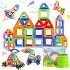 GTGOGO 50PCS Magnetic Building Blocks Set, STEM Educational Magnetic Tiles for Kids Ages 3 4 5 6 7 8, Creative Construction Toys for Boys and Girls, for Preschool Learning