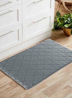 GULLAMBO Door Mat - Non Slip Mat For Tiles Lino lamination Wood Flooring - Washable Front Door Mat Inside, Super Absorbent Dirt Trapper - Kitchen Door Mats Indoor Hallway Runner Rugs (9mm thick)
