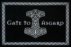 Gate To Asgard Foot Mat Viking Foot Mat Black Edition Dirt Mat Door Scraper Door Mat Odin Doormat Foot Scraper Carpet Doormat