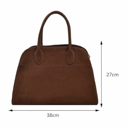 GeRRiT Faux Leather Tote Bag Satchel Purse for Women，Large Tote Bag Luxury Designer Shoulder Bag，Handbag Retro Crossbody Bag with Adjustable Strap - Image 3