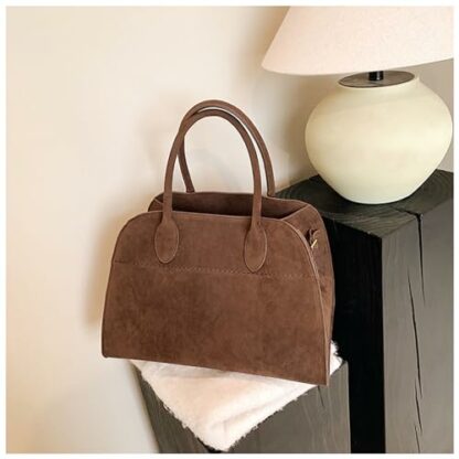 GeRRiT Faux Leather Tote Bag Satchel Purse for Women，Large Tote Bag Luxury Designer Shoulder Bag，Handbag Retro Crossbody Bag with Adjustable Strap - Image 4
