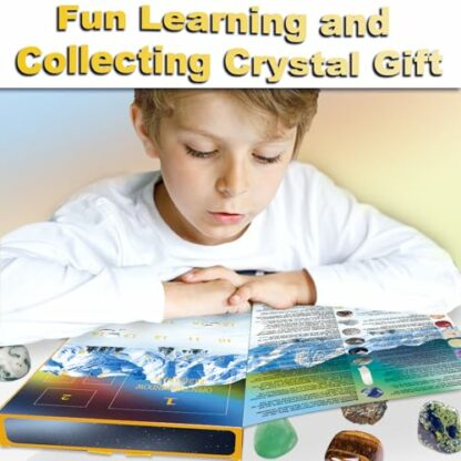 Gemstone Advent Calendar 2024 for Kids with 24 Days Christmas Countdown, Grystals & Natural Rock Stones & Minerals for Exploring, Learning, Collection, Xmas Gift for Girls Boys Geology Enthusiasts 3 Gemstone Advent Calendar 2024 for Kids with 24 Days Christmas Countdown, Grystals & Natural Rock Stones & Minerals for Exploring, Learning, Collection, Xmas Gift for Girls Boys Geology Enthusiasts - Image 3