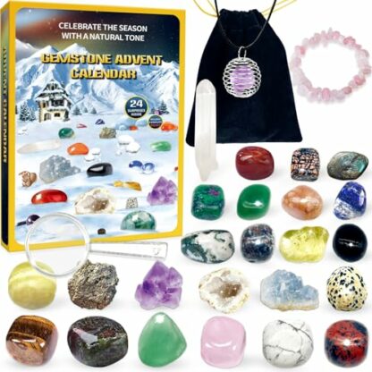 Gemstone Advent Calendar 2024 for Kids with 24 Days Christmas Countdown, Grystals & Natural Rock Stones & Minerals for Exploring, Learning, Collection, Xmas Gift for Girls Boys Geology Enthusiasts 2 Gemstone Advent Calendar 2024 for Kids with 24 Days Christmas Countdown, Grystals & Natural Rock Stones & Minerals for Exploring, Learning, Collection, Xmas Gift for Girls Boys Geology Enthusiasts - Image 2