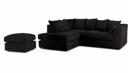 Germodify JUMBO CORD LEFT/RIGHT HAND CORNER SOFA SUITE SET + FOOTSTOOL (7 COLOURS) - Image 2