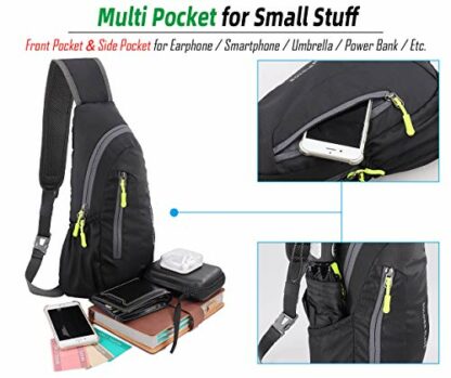 Gisdanchz Waterproof Lightweight Nylon Sling Rucksack Bag for Sports and Outdoor - Image 3