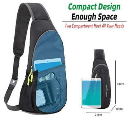 Gisdanchz Waterproof Lightweight Nylon Sling Rucksack Bag for Sports and Outdoor - Image 4