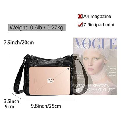 Gladdon Womens Multi Pocket Casual Crossbody Bag Purses and Shoulder Handbags Messenger bag for Daily Waterproof (Medium) - Image 3
