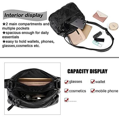 Gladdon Womens Multi Pocket Casual Crossbody Bag Purses and Shoulder Handbags Messenger bag for Daily Waterproof (Medium) - Image 4