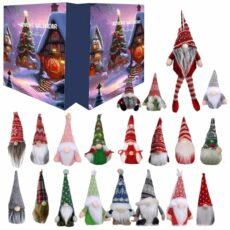 Gnome Advent Calendar 2024, Christmas 24PCS Gonks Advent Calendar 2024, 24 Day Christmas Advent Calendar with 24PCS Collectible Gnome Dolls,Christmas Holiday Decor Gnome Calendar Gift