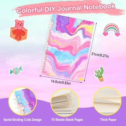 Goldge 109pcs DIY Journal Kit for Girls Diary, Gifts for Girls Ages 8 9 10 11 12+ Years Old, Stationery Set, DIY Scrapbook Kit for Tweens Teens, Arts and Crafts for Kids 4 Goldge 109pcs DIY Journal Kit for Girls Diary, Gifts for Girls Ages 8 9 10 11 12+ Years Old, Stationery Set, DIY Scrapbook Kit for Tweens Teens, Arts and Crafts for Kids - Image 4