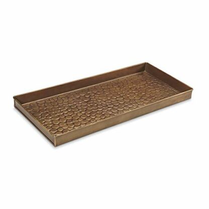 Good Directions Flowers Multi-Purpose Boot Tray/Shoe Tray - Copper Finish (30 inch) - Plants, Pet Bowl, Garage, Entryway, Entrance, Foyer - Image 2