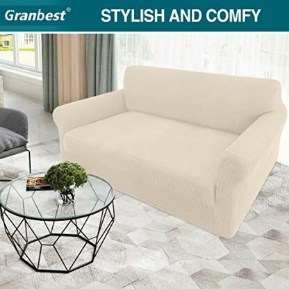 Granbest Checkered Couch Cover High Stretch Sofa Cover Washable Sofa Slipcover for Dogs Pets Slip Resistant Furniture Protector 3 Granbest Checkered Couch Cover High Stretch Sofa Cover Washable Sofa Slipcover for Dogs Pets Slip Resistant Furniture Protector - Image 3