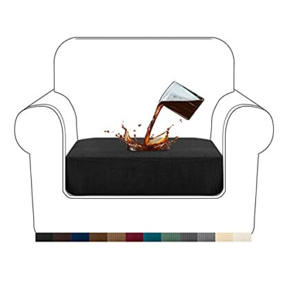 Granbest Premium Water-Repellent Sofa Seat Cushion Covers High Stretch Jacquard Fabric Couch Seat Slipcover Protector - Image 2