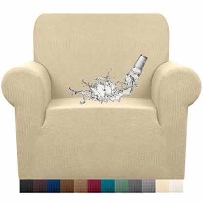 Granbest Premuim Water Repellent Sofa Covers 3 Seater High Stretch 1 Piece Couch Cover for Dogs Universal Sofa Slipcover Non Slip Furniture Protector Jacquard Spandex Fabric - Image 2