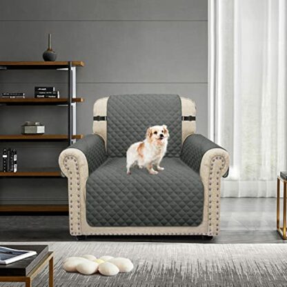 Granbest Waterproof Sofa Cover Non-Slip Armchair Cover with Elastic Straps, Washable Sofa Protector for Kids, Pets, Dogs, Cats Four Seasons Universal 3 Granbest Waterproof Sofa Cover Non-Slip Armchair Cover with Elastic Straps, Washable Sofa Protector for Kids, Pets, Dogs, Cats Four Seasons Universal - Image 3