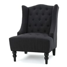 Great Deal Furniture Tall Winged Tufted New Velvet Accent Chair |, Textile