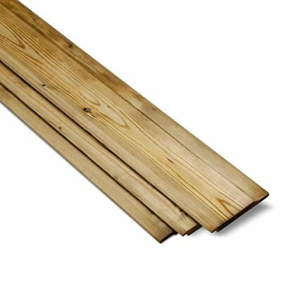 Green Treated Softwood Shiplap 14.5x119x2.4 bundle of 4 Shed and Fence Timber - Image 3