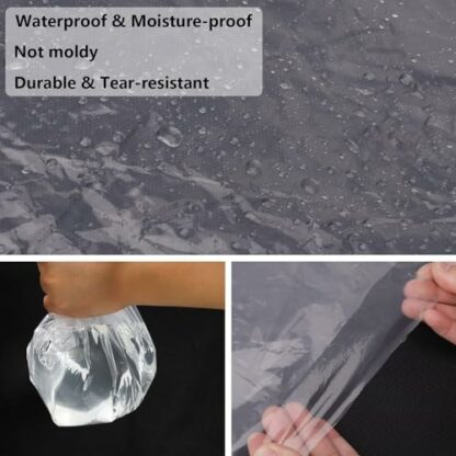 HFCOONY Clear Sofa Cover Protector,Plastic Dust Sheets,146"/12ft Plastic Sofa Cover Bed Sofa Couch Furniture Protector Cover Waterproof Sofa Cushion Cover For Moving Protection Long Term Storage 3 HFCOONY Clear Sofa Cover Protector,Plastic Dust Sheets,146"/12ft Plastic Sofa Cover Bed Sofa Couch Furniture Protector Cover Waterproof Sofa Cushion Cover For Moving Protection Long Term Storage - Image 3
