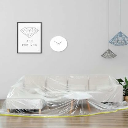 HFCOONY Clear Sofa Cover Protector,Plastic Dust Sheets,146"/12ft Plastic Sofa Cover Bed Sofa Couch Furniture Protector Cover Waterproof Sofa Cushion Cover For Moving Protection Long Term Storage 2 HFCOONY Clear Sofa Cover Protector,Plastic Dust Sheets,146"/12ft Plastic Sofa Cover Bed Sofa Couch Furniture Protector Cover Waterproof Sofa Cushion Cover For Moving Protection Long Term Storage - Image 2