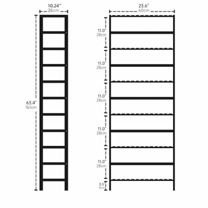HITNET 6-Tier Bamboo Bookshelf with Adjustable Shelves - Image 4