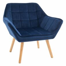 HOMCOM Armchair Accent Chair, Vanity Chair with Wide Arms, Slanted Back, Padding, Metal Frame, Wooden Legs, Home Bedroom Furniture Seating