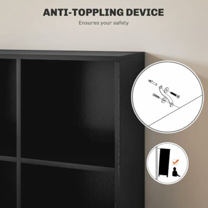 HOMCOM Cubic Cabinet Bookcase Shelves Storage Display for Study, Living Room, Home Office - Image 4