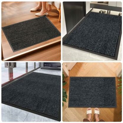 HOMEK Indoor And Outdoor Door Mat, Non Slip Door Mat, Super Soft Absorbent, Dust Grabbing Entrance Rug, Machine Washable Door Mat - Image 4