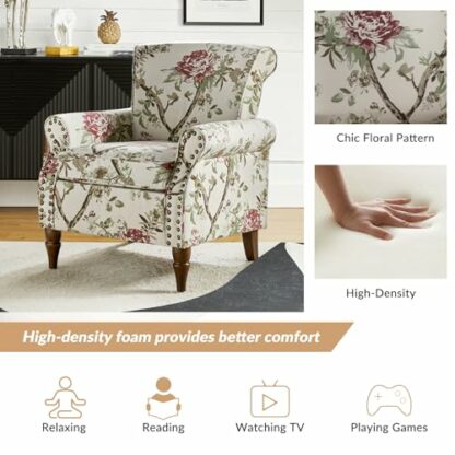HULALA HOME Modern Accent Chair with Wood Legs - Image 4