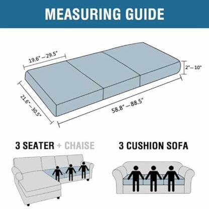 H.VERSAILTEX Super Stretch Stylish Cushions Covers/Furniture Cover Spandex Jacquard Small Checked Pattern Super Soft Slipcover Washable Individual - Image 4