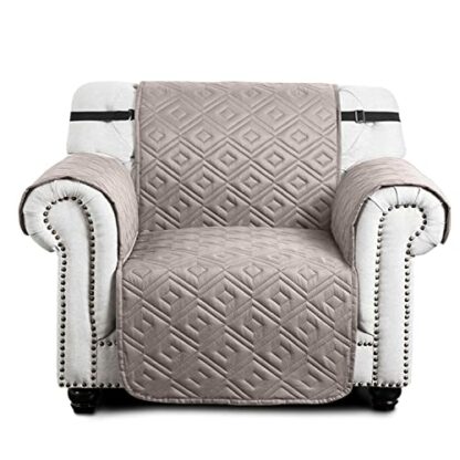 Hafaa Sofa Cover Reversible Water Resistant Sofa Slipcovers with Adjustable Elastic Straps and Hooks Embossed Quilted Couch Covers Furniture Sofa Protectors from Pets - Image 2
