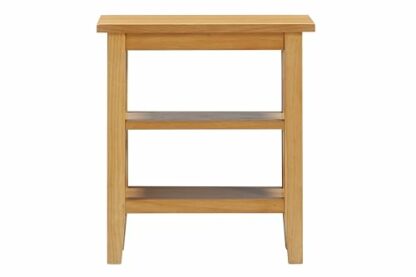 Hallowood Furniture Aston Oak Effect Side Table with Shelves, Wooden Coffee Table, Bedside Table, Console Table, End Table, Plant Stand, Lamp Tables, Small Table for Small Spaces 3 Hallowood Furniture Aston Oak Effect Side Table with Shelves, Wooden Coffee Table, Bedside Table, Console Table, End Table, Plant Stand, Lamp Tables, Small Table for Small Spaces - Image 3