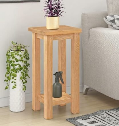 Hallowood Furniture Waverly Oak Side Table, Solid Wooden Sofa Table in Light Oak, Bedside Table, Coffee Table for Living Room, Oak Plant Stand, Small Telephone Table 3 Hallowood Furniture Waverly Oak Side Table, Solid Wooden Sofa Table in Light Oak, Bedside Table, Coffee Table for Living Room, Oak Plant Stand, Small Telephone Table - Image 3