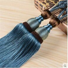 Handmade Curtain Clips Rope Tie Band VS Lob Fring Tiebacks Europe Buckles Holdbacks Tassel Ball Rope/Set of 2