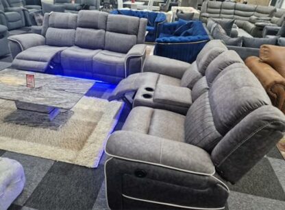 Hannah Electric Recliner 3+2 Sofa Micro Fibre Fabric - Image 4