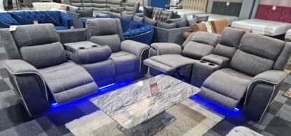 Hannah Electric Recliner 3+2 Sofa Micro Fibre Fabric - Image 2