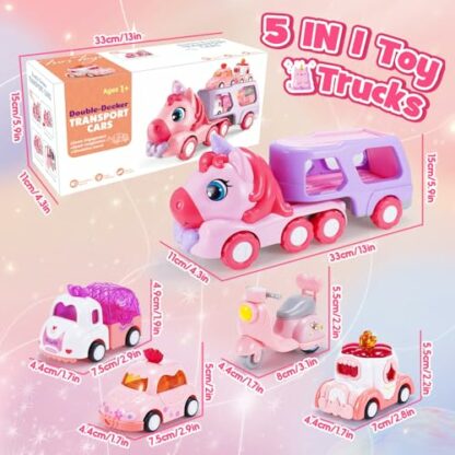 Hapikids Toys for 1 2 3 Year Old Girls,Unicorn Gifts for Girls Car Toys Gifts for 1-3 Year Old Girls Toys Unicorn Toys Girls Gifts Age 1 2 3 Year Old Girls Toys Girls Birthday Present Toddler Toys 3 Hapikids Toys for 1 2 3 Year Old Girls,Unicorn Gifts for Girls Car Toys Gifts for 1-3 Year Old Girls Toys Unicorn Toys Girls Gifts Age 1 2 3 Year Old Girls Toys Girls Birthday Present Toddler Toys - Image 3