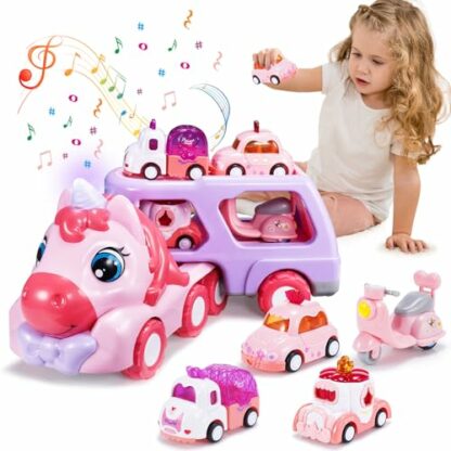 Hapikids Toys for 1 2 3 Year Old Girls,Unicorn Gifts for Girls Car Toys Gifts for 1-3 Year Old Girls Toys Unicorn Toys Girls Gifts Age 1 2 3 Year Old Girls Toys Girls Birthday Present Toddler Toys 2 Hapikids Toys for 1 2 3 Year Old Girls,Unicorn Gifts for Girls Car Toys Gifts for 1-3 Year Old Girls Toys Unicorn Toys Girls Gifts Age 1 2 3 Year Old Girls Toys Girls Birthday Present Toddler Toys - Image 2